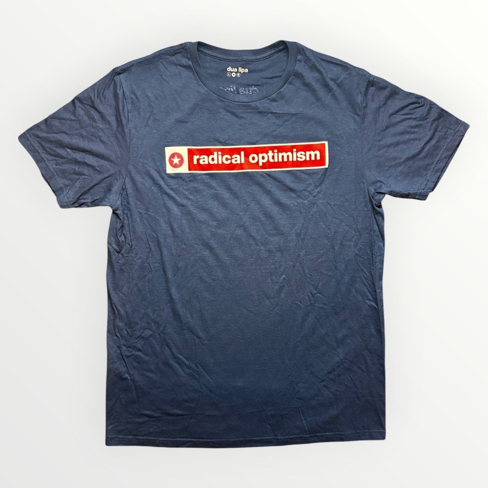 Dua Lipa Radical Optimism Navy Blue Graphic T-Shirt Mens Large Official Merch